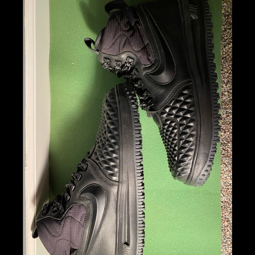 Nike lunar Force one duck boot “triple black”
